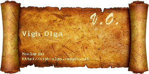 Vigh Olga névjegykártya